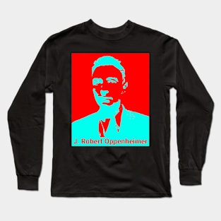 Oppenheimer - Blue on Red Long Sleeve T-Shirt